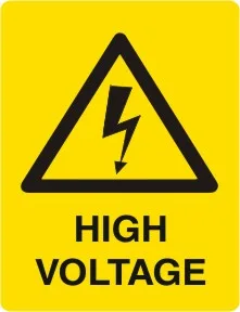 W 209 — WARNING -  HIGH VOLTAGE